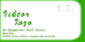 viktor kozo business card