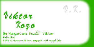 viktor kozo business card